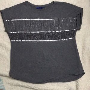 Apartment 9 grey shirt with sequins
